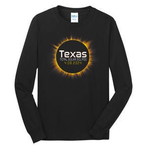 2024 Solar Eclipse Texas Usa Tall Long Sleeve T-Shirt