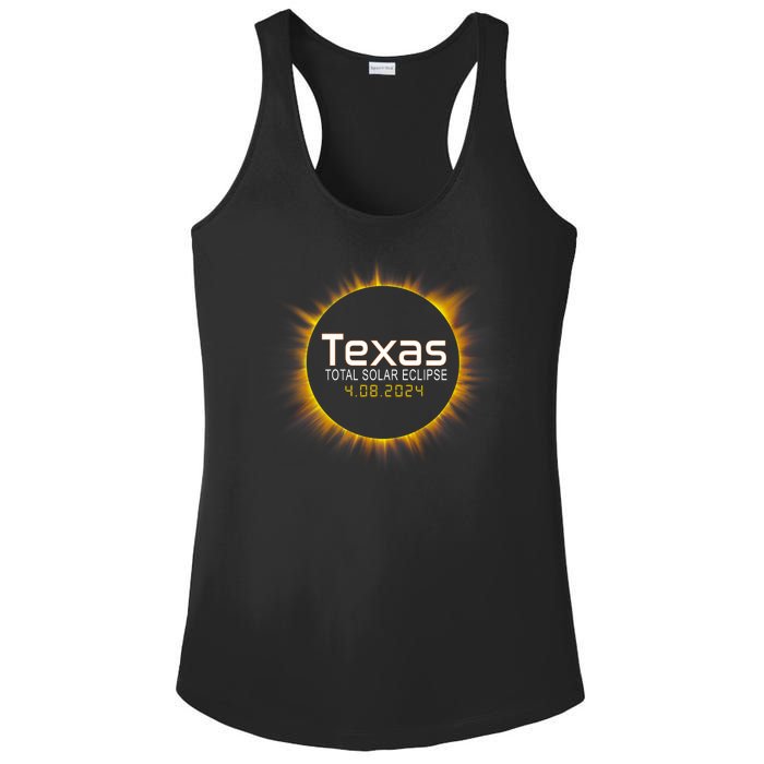 2024 Solar Eclipse Texas Usa Ladies PosiCharge Competitor Racerback Tank