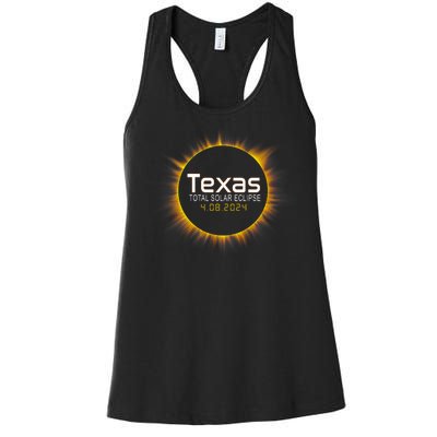 2024 Solar Eclipse Texas Usa Women's Racerback Tank