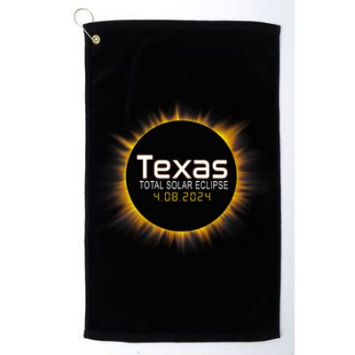 2024 Solar Eclipse Texas Usa Platinum Collection Golf Towel