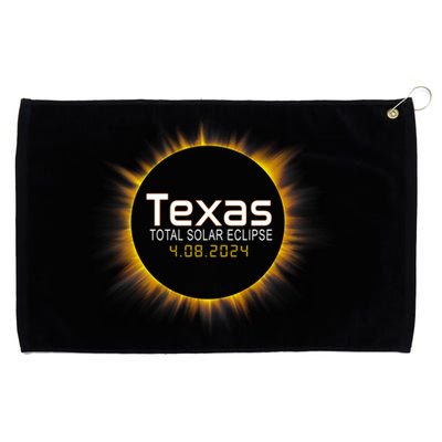 2024 Solar Eclipse Texas Usa Grommeted Golf Towel