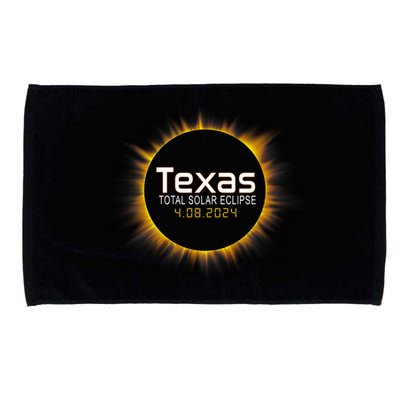 2024 Solar Eclipse Texas Usa Microfiber Hand Towel