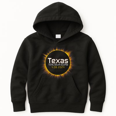 2024 Solar Eclipse Texas Usa Kids Hoodie