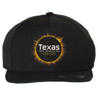 2024 Solar Eclipse Texas Usa Wool Snapback Cap