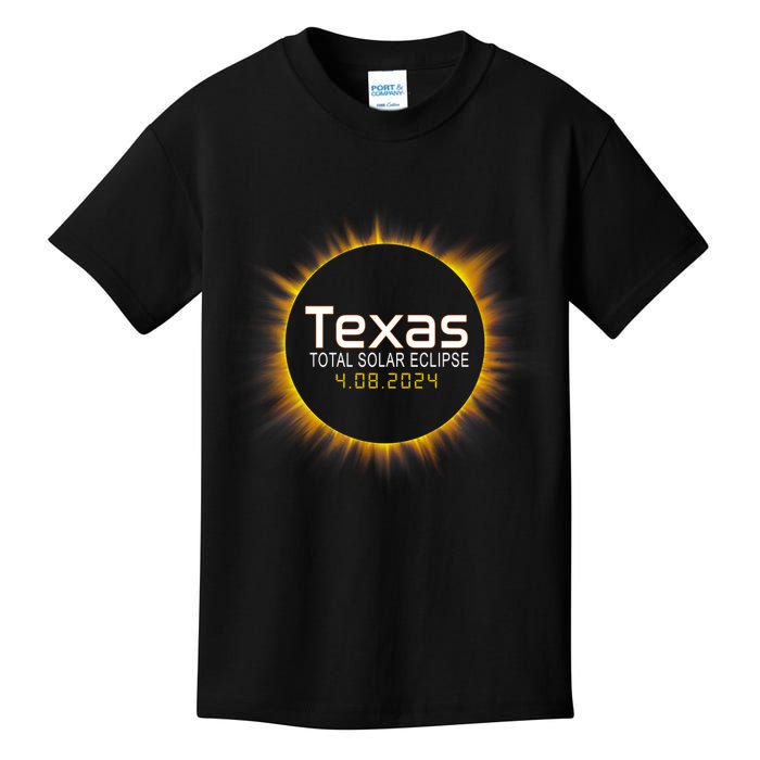 2024 Solar Eclipse Texas Usa Kids T-Shirt