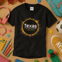 2024 Solar Eclipse Texas Usa Kids T-Shirt