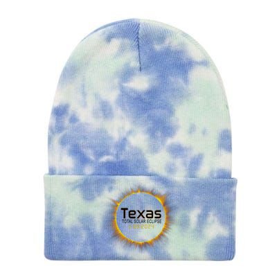 2024 Solar Eclipse Texas Usa Tie Dye 12in Knit Beanie