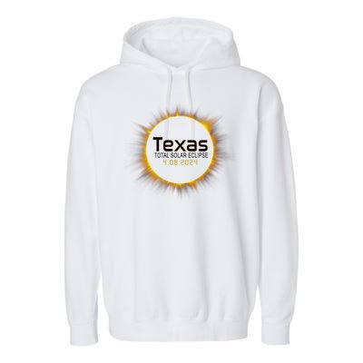 2024 Solar Eclipse Texas Usa Garment-Dyed Fleece Hoodie