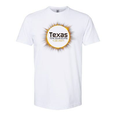 2024 Solar Eclipse Texas Usa Softstyle CVC T-Shirt