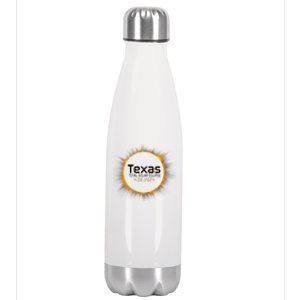 2024 Solar Eclipse Texas Usa Stainless Steel Insulated Water Bottle