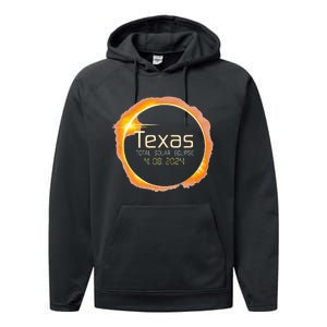 2024 Solar Eclipse Texas USA Totality Performance Fleece Hoodie