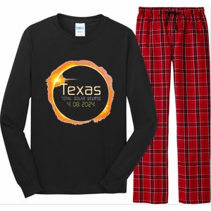 2024 Solar Eclipse Texas USA Totality Long Sleeve Pajama Set