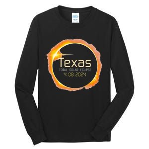 2024 Solar Eclipse Texas USA Totality Tall Long Sleeve T-Shirt