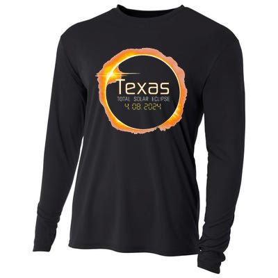 2024 Solar Eclipse Texas USA Totality Cooling Performance Long Sleeve Crew