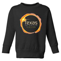 2024 Solar Eclipse Texas USA Totality Toddler Sweatshirt