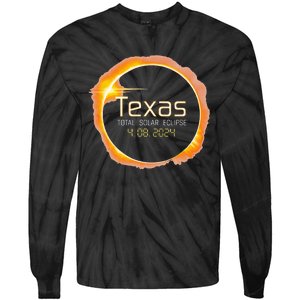 2024 Solar Eclipse Texas USA Totality Tie-Dye Long Sleeve Shirt