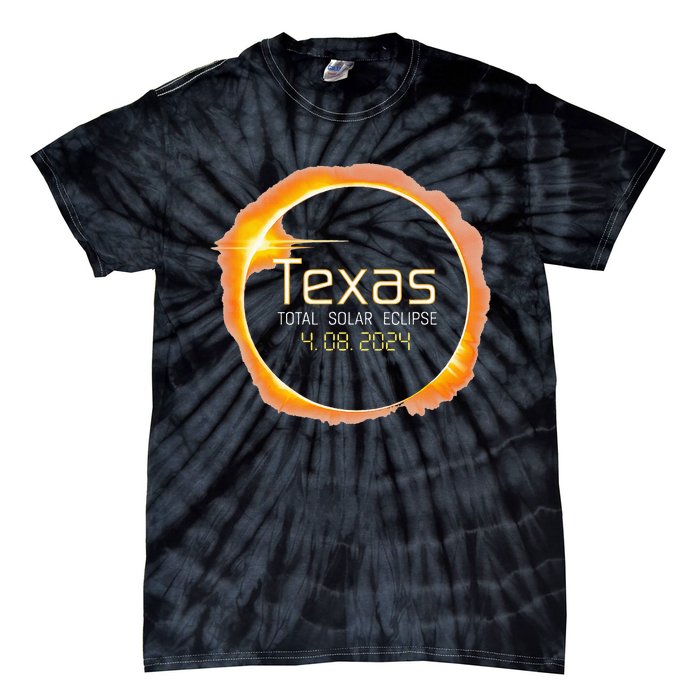 2024 Solar Eclipse Texas USA Totality Tie-Dye T-Shirt