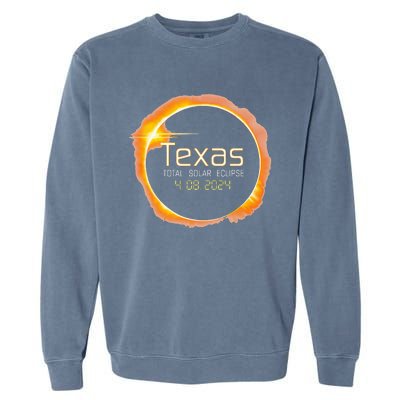 2024 Solar Eclipse Texas USA Totality Garment-Dyed Sweatshirt