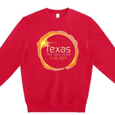 2024 Solar Eclipse Texas USA Totality Premium Crewneck Sweatshirt