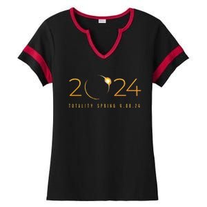 2024 Solar Eclipse American Totality Spring 4.08.24 Ladies Halftime Notch Neck Tee