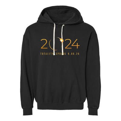 2024 Solar Eclipse American Totality Spring 4.08.24 Garment-Dyed Fleece Hoodie