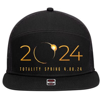 2024 Solar Eclipse American Totality Spring 4.08.24 7 Panel Mesh Trucker Snapback Hat