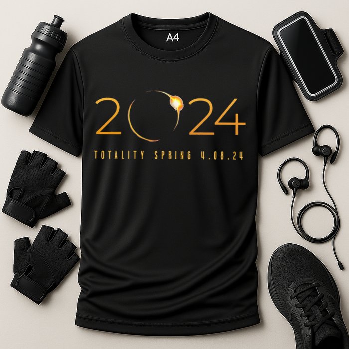 2024 Solar Eclipse American Totality Spring 4.08.24 Cooling Performance Crew T-Shirt