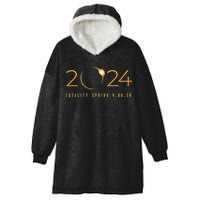 2024 Solar Eclipse American Totality Spring 4.08.24 Hooded Wearable Blanket