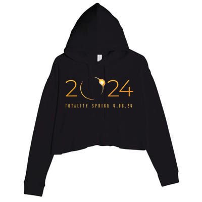 2024 Solar Eclipse American Totality Spring 4.08.24 Crop Fleece Hoodie