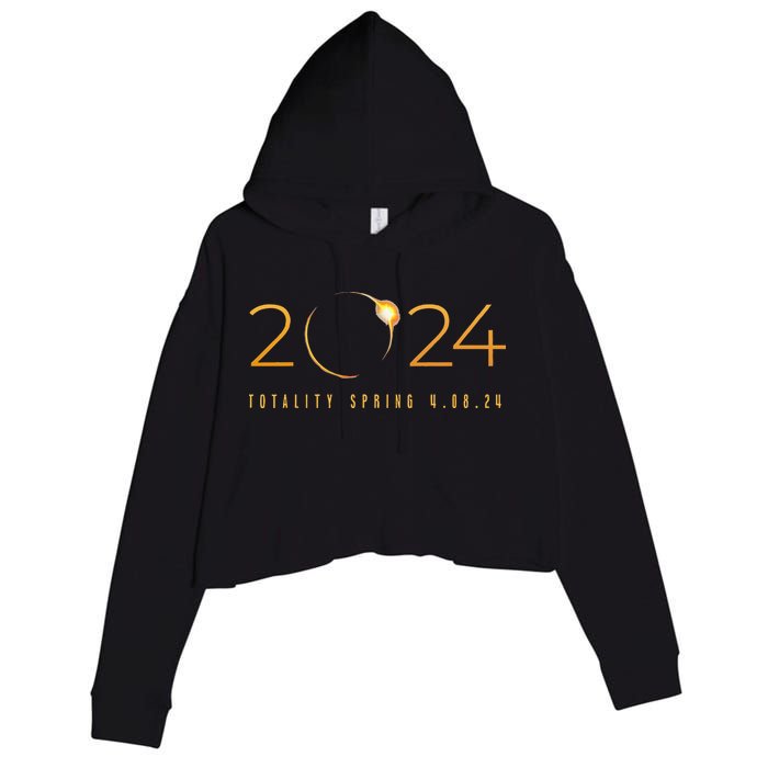 2024 Solar Eclipse American Totality Spring 4.08.24 Crop Fleece Hoodie