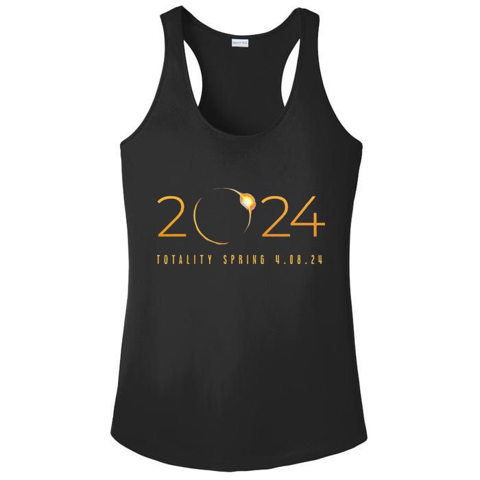 2024 Solar Eclipse American Totality Spring 4.08.24 Ladies PosiCharge Competitor Racerback Tank