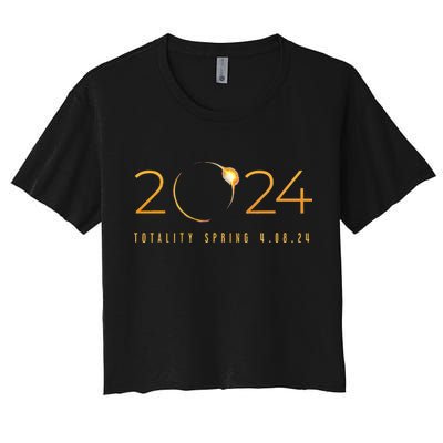 2024 Solar Eclipse American Totality Spring 4.08.24 Crop Top