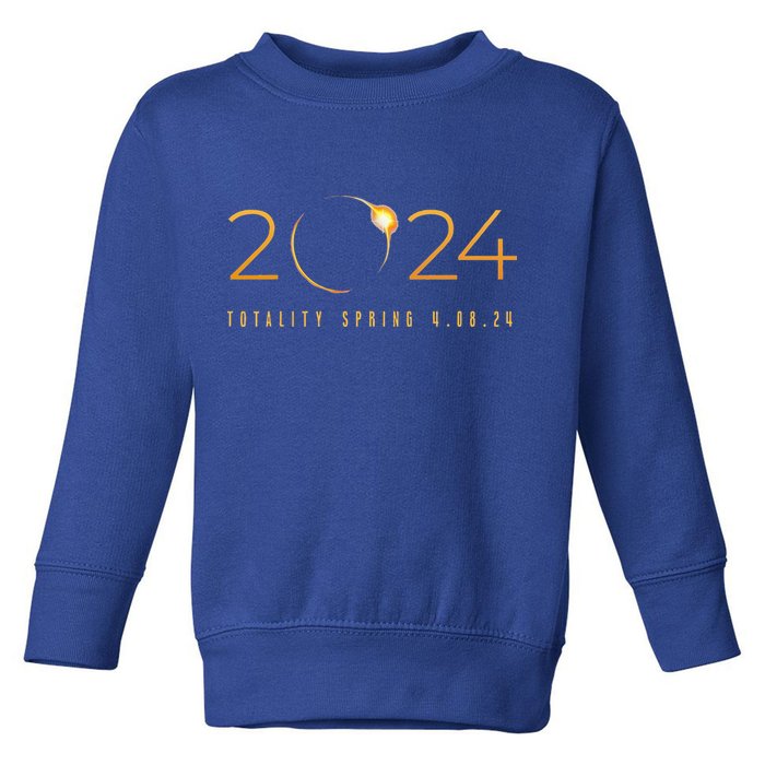 2024 Solar Eclipse American Totality Spring 4.08.24 Toddler Sweatshirt