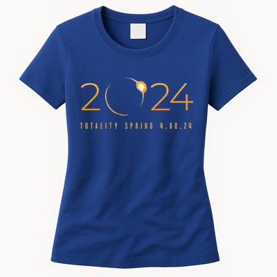 2024 Solar Eclipse American Totality Spring 4.08.24 Womens T-Shirt