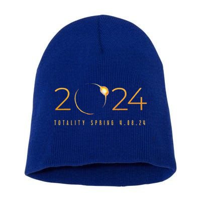2024 Solar Eclipse American Totality Spring 4.08.24 Short Acrylic Beanie