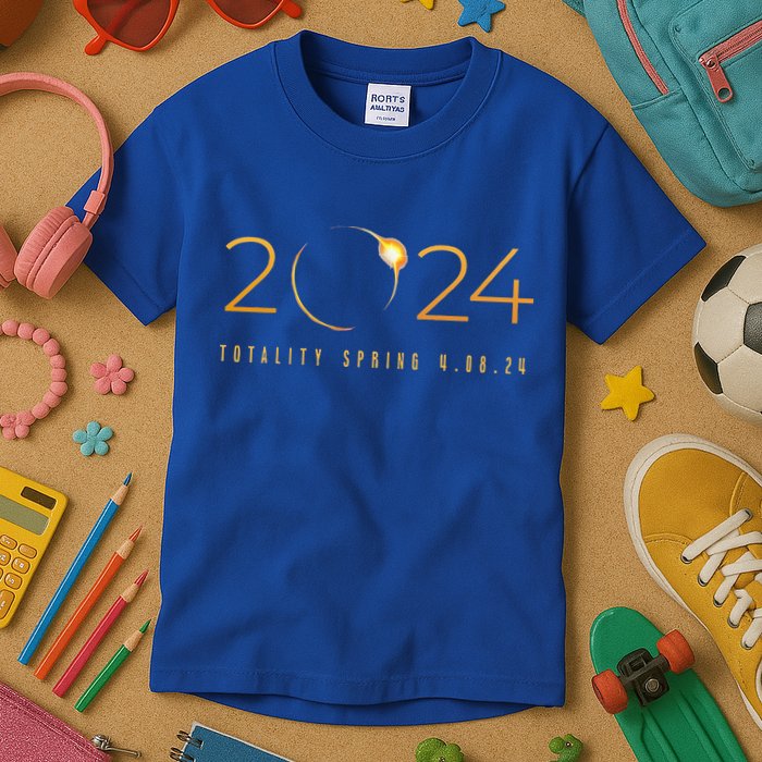2024 Solar Eclipse American Totality Spring 4.08.24 Kids T-Shirt