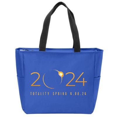2024 Solar Eclipse American Totality Spring 4.08.24 Zip Tote Bag