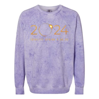 2024 Solar Eclipse American Totality Spring 4.08.24 Colorblast Crewneck Sweatshirt