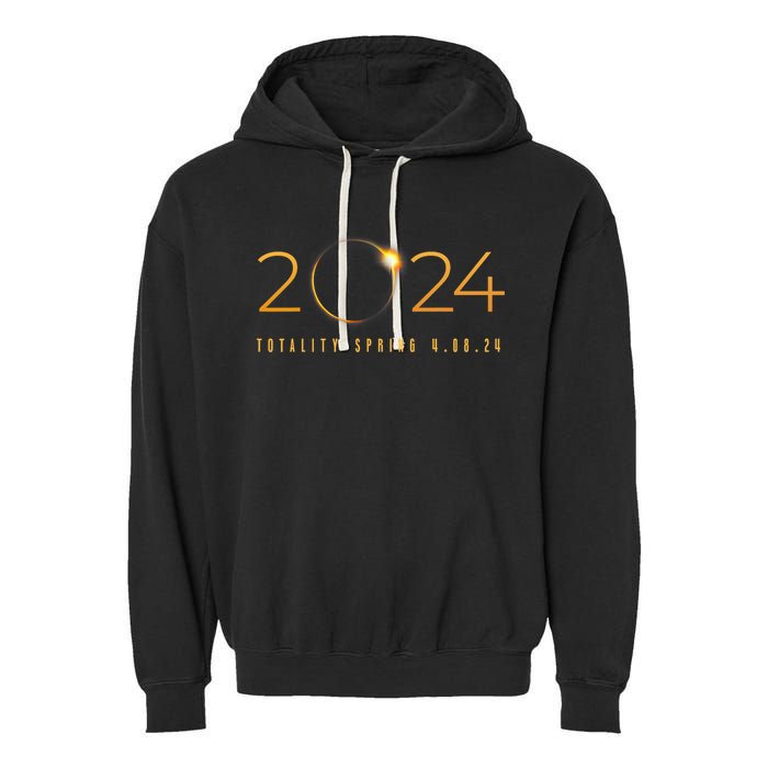 2024 Solar Eclipse American Totality Spring 4.08.24 Garment-Dyed Fleece Hoodie