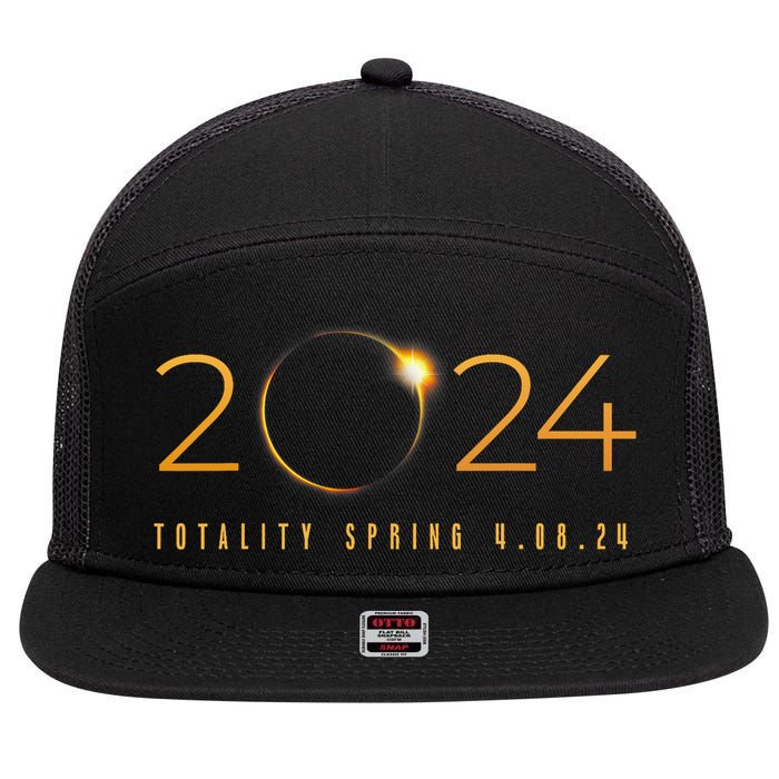 2024 Solar Eclipse American Totality Spring 4.08.24 7 Panel Mesh Trucker Snapback Hat