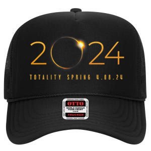 2024 Solar Eclipse American Totality Spring 4.08.24 High Crown Mesh Back Trucker Hat