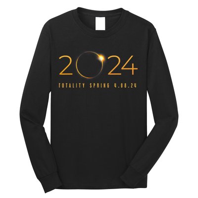 2024 Solar Eclipse American Totality Spring 4.08.24 Long Sleeve Shirt