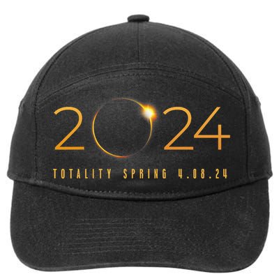 2024 Solar Eclipse American Totality Spring 4.08.24 7-Panel Snapback Hat