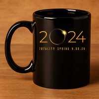 2024 Solar Eclipse American Totality Spring 4.08.24 11oz C Handle Ceramic Mug