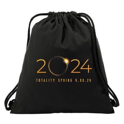 2024 Solar Eclipse American Totality Spring 4.08.24 Drawstring Bag