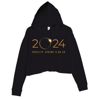 2024 Solar Eclipse American Totality Spring 4.08.24 Crop Fleece Hoodie