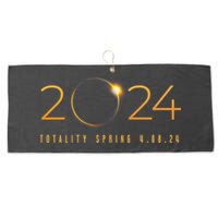 2024 Solar Eclipse American Totality Spring 4.08.24 Large Microfiber Waffle Golf Towel