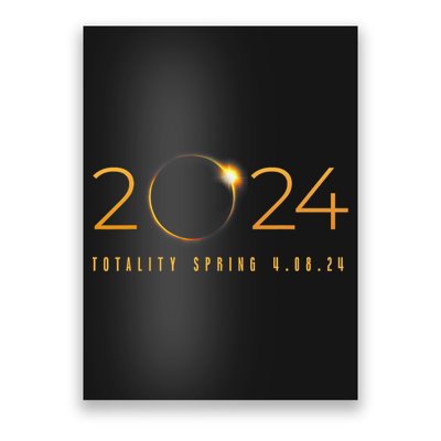 2024 Solar Eclipse American Totality Spring 4.08.24 Poster