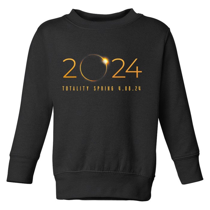 2024 Solar Eclipse American Totality Spring 4.08.24 Toddler Sweatshirt