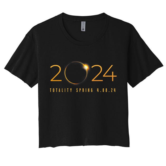 2024 Solar Eclipse American Totality Spring 4.08.24 Crop Top